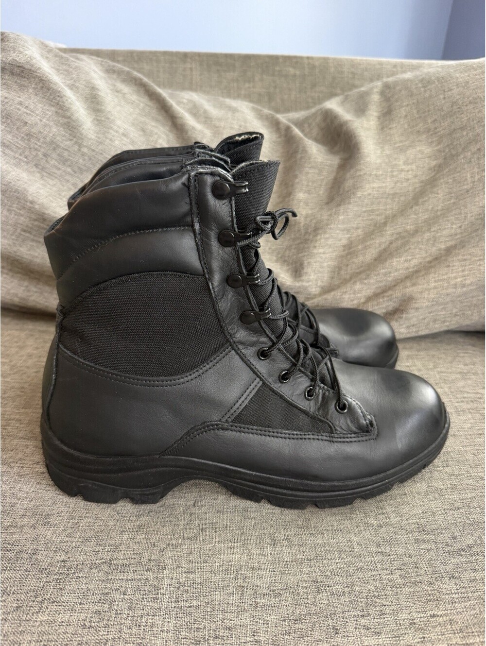 Thorogood 834-6805 Mens 11.5 M Black Leather 8" Uniform Boots USA Waterproof
